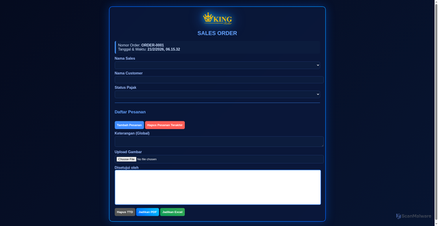 Security scan screenshot of https://salesorder-qbhli4fqls.edgeone.app/
