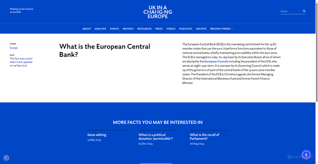 Security scan screenshot of https://ukandeu.ac.uk/the-facts/what-is-the-european-central-bank/