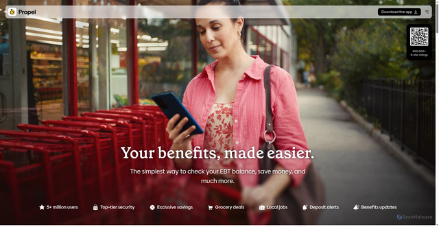 Security scan screenshot of https://www.propel.app/