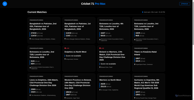 Security scan screenshot of https://cricket7score3578-oq8stiyut9.edgeone.app/