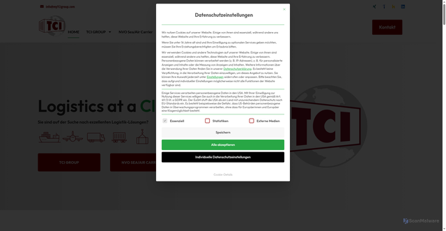 Security scan screenshot of https://mytcigroup.com/
