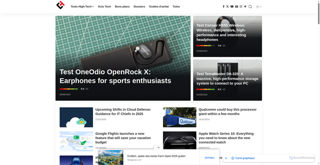 Security scan screenshot of https://charlestech.fr
