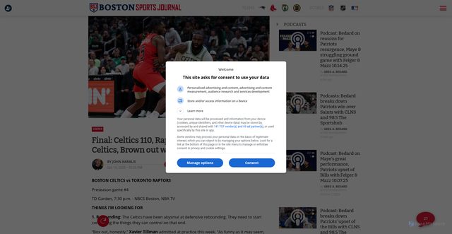 Security scan screenshot of https://www.bostonsportsjournal.com/live/bsj-live-coverage-celtics-vs-raptors-730-pm---cs-wrap-up-preseason-at-home