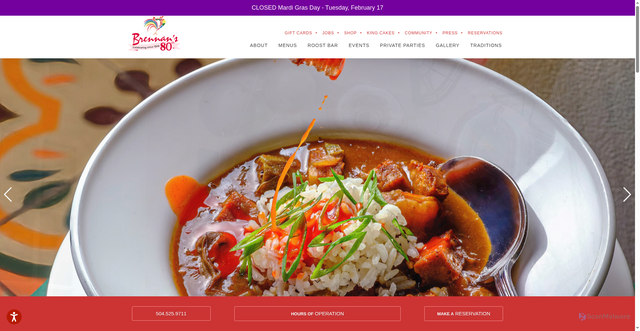 Security scan screenshot of https://www.brennansneworleans.com/