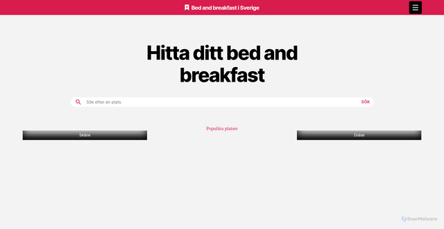 Security scan screenshot of https://breakfastandbed.se