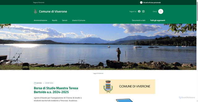 Security scan screenshot of https://www.comune.viverone.bi.it/