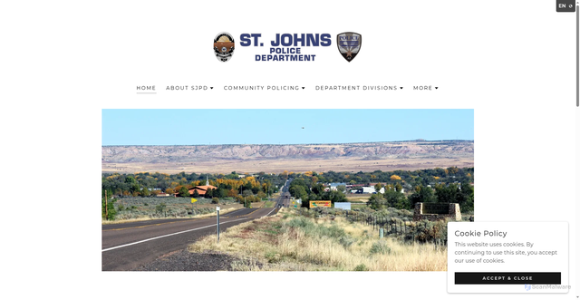 Security scan screenshot of https://stjohnsaz.gov/