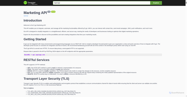 Security scan screenshot of https://api.egoiapp.com
