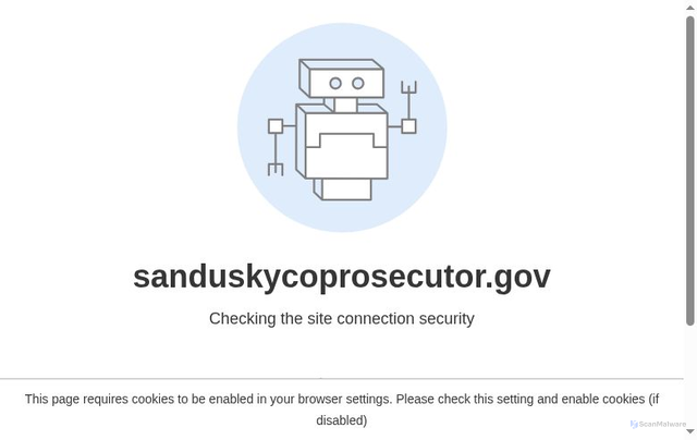 Security scan screenshot of https://sanduskycoprosecutor.gov/