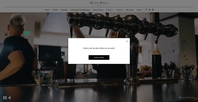 Security scan screenshot of https://bluebellinn.com/