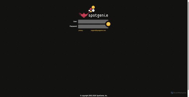 Security scan screenshot of https://spotgenie.com