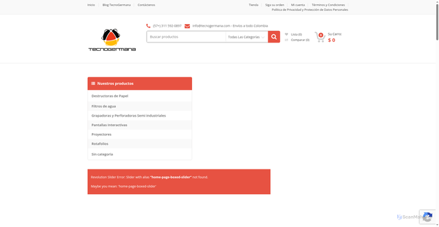Security scan screenshot of https://tecnogermana.com