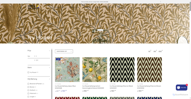 Security scan screenshot of http://drentenvandijkshop.shop/collections/ivy-house
