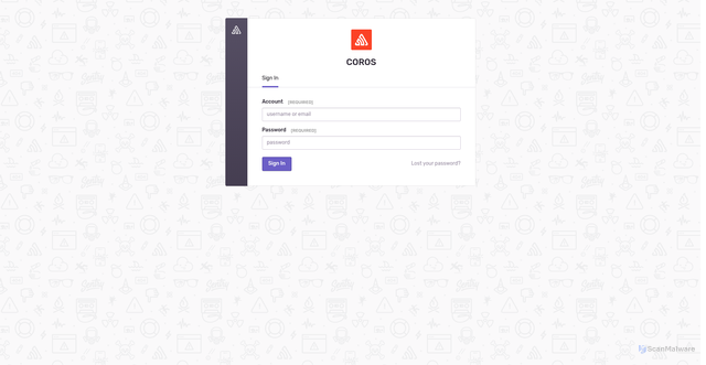 Security scan screenshot of https://sentry-v2.coros.com