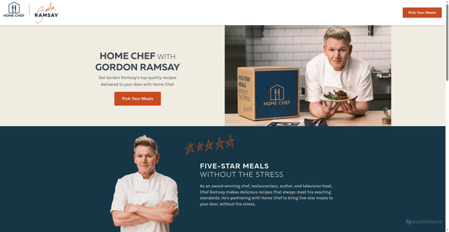 Security scan screenshot of https://cook.homechef.com/gordon-ramsay