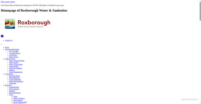 Security scan screenshot of https://www.roxwaterco.gov/
