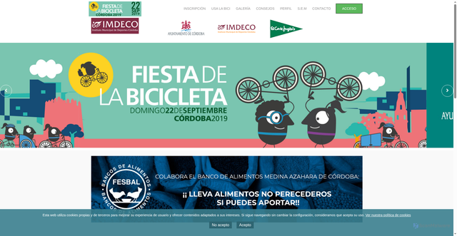 Security scan screenshot of https://fiestadelabicicletacordoba.com