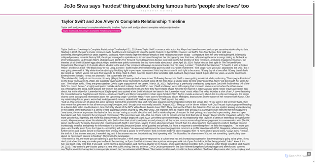 Security scan screenshot of https://ariesddghugo-srhn0zpyem.edgeone.app/21688-taylor-swift-and-joe-alwyns-complete-relationship-timeline.html