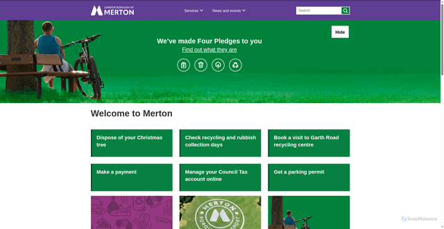 Security scan screenshot of https://www.merton.gov.uk/
