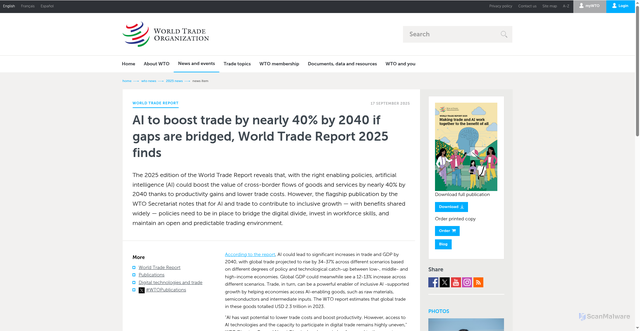 Security scan screenshot of https://pagescf-ak4.pages.dev/english/news_e/news25_e/wtr_15sep25_e.htm