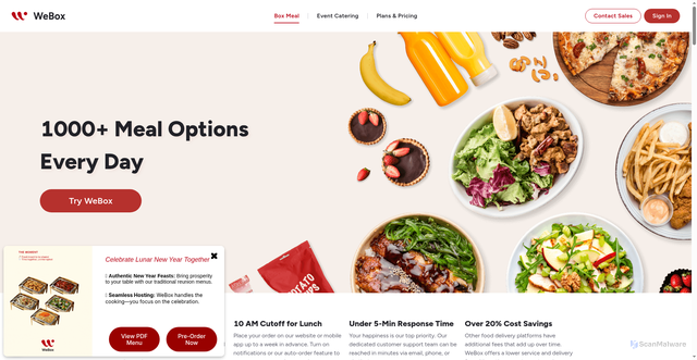 Security scan screenshot of https://www.webox.com