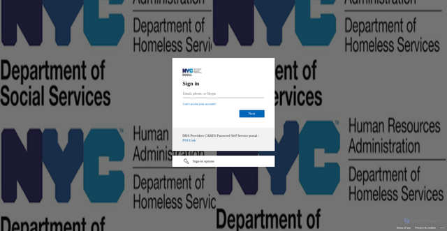 Security scan screenshot of https://pactprodexternalaccess-nychra.msappproxy.net