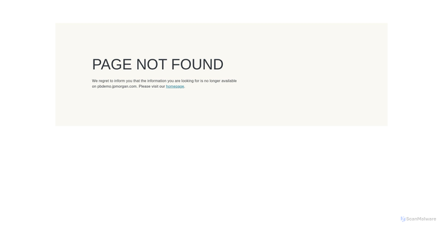 Security scan screenshot of https://pbdemo.jpmorgan.com