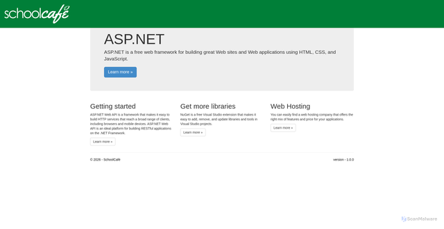 Security scan screenshot of https://apis.schoolcafe.com