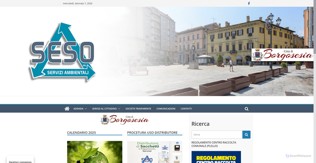 Security scan screenshot of https://www.sesosrl.it/