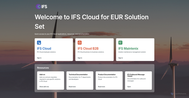 Security scan screenshot of https://edfruk-uat.ifs.cloud
