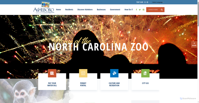 Security scan screenshot of https://asheboronc.gov/