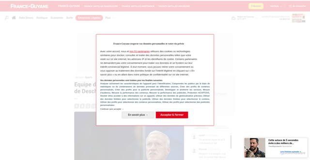 Security scan screenshot of https://www.franceguyane.fr/actualite/sports/equipe-de-france-de-football-les-chantiers-de-deschamps-980523.php