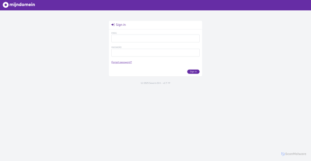 Security scan screenshot of https://mail.mijndomein.nl