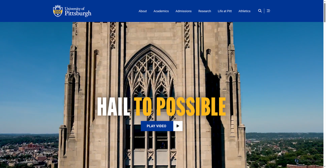 Security scan screenshot of https://www.pitt.edu/