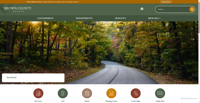 Security scan screenshot of https://browncounty-in.gov/