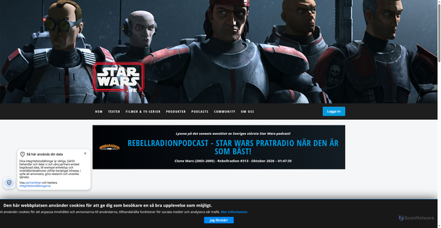 Security scan screenshot of https://starwars.se
