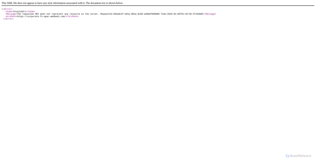 Security scan screenshot of https://corporate.fs-apac.webbeds.com
