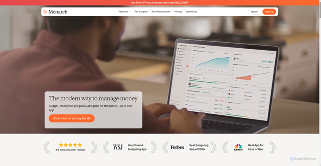 Security scan screenshot of https://monarch.com