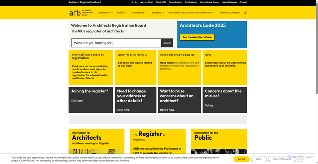 Security scan screenshot of https://arb.org.uk/