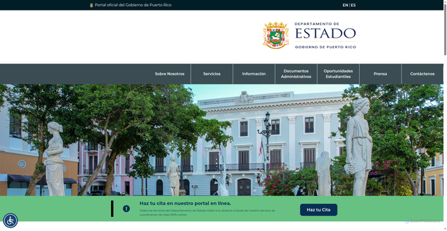 Security scan screenshot of https://estado.pr.gov
