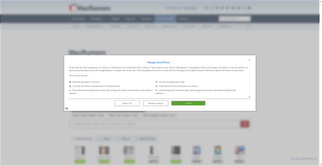 Security scan screenshot of https://buyersguide.macrumors.com/