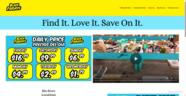 Security scan screenshot of https://www.blackfridaysstores.com/