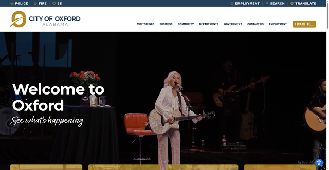Security scan screenshot of https://www.oxfordal.gov/