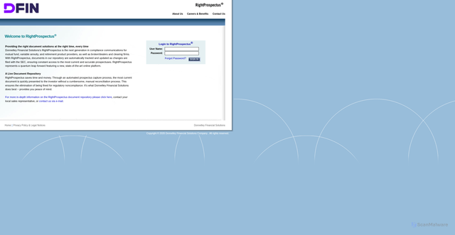 Security scan screenshot of https://rightprospectus.com