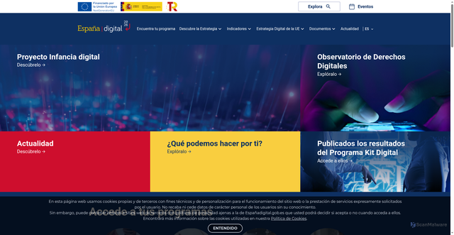 Security scan screenshot of http://espanadigital.gob.es/