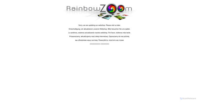 Security scan screenshot of https://rainbowzoom.eu