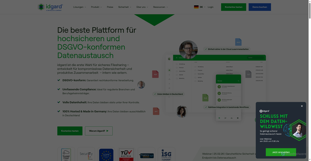 Security scan screenshot of https://idgard.de