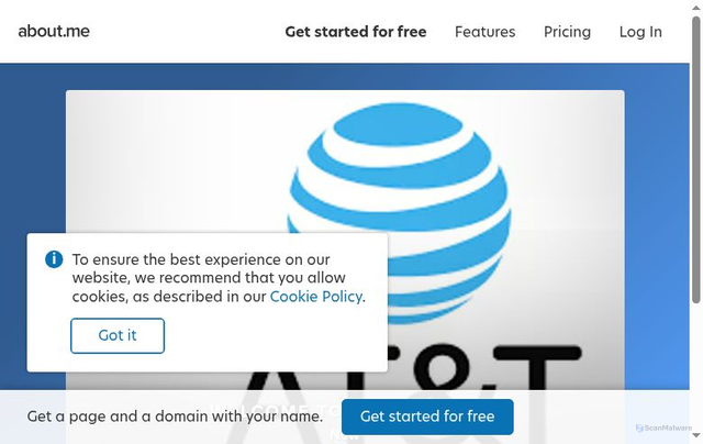Security scan screenshot of https://about.me/fhfg