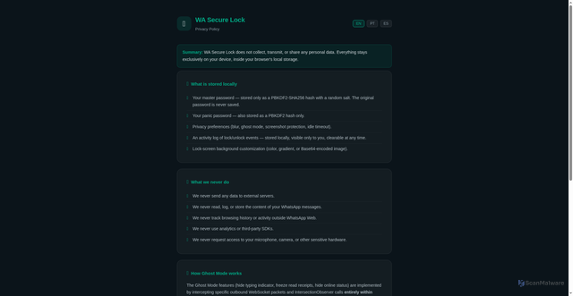 Security scan screenshot of https://wasecurelock-khqnergrfz.edgeone.app/