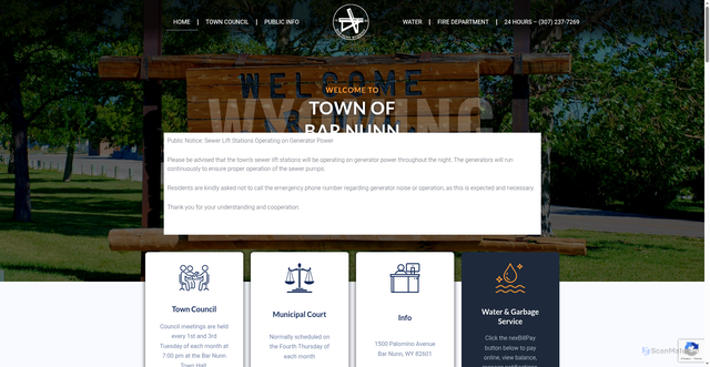 Security scan screenshot of https://www.barnunnwy.gov/
